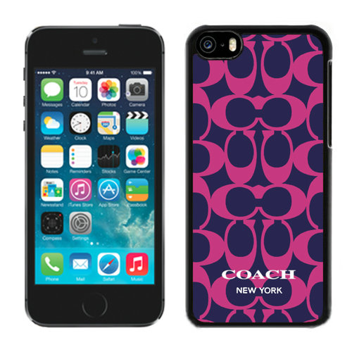 Coach Big Logo Fuchsia Navy iPhone 5C Cases DQM Coach Big Logo Fuchsia Navy iPhone 5C Cases DQM